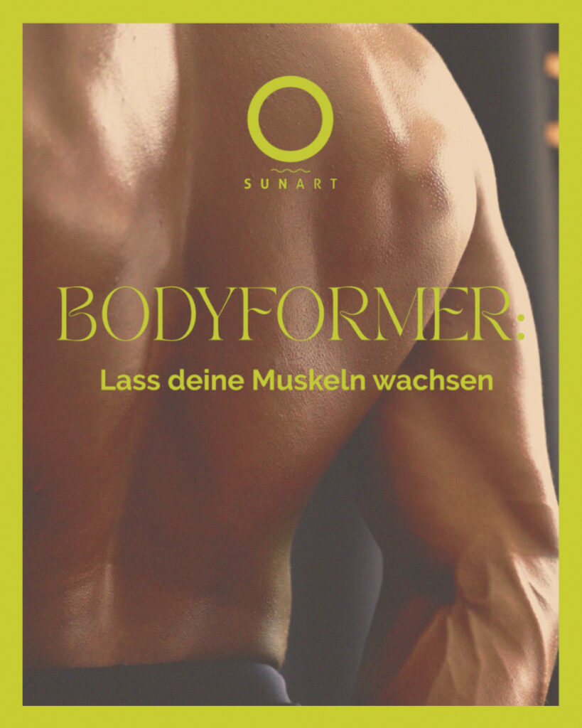 Bodyformer Behandlung zur Muskelstimulation und zum Muskelaufbau bei SUNART in Würzburg